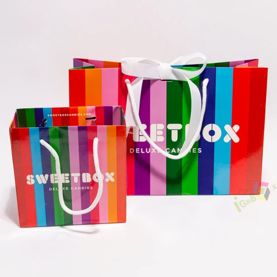 Custom Luxury Wholesale Designer Matt Black Fashion Logo Printed Packaging Kraft Shopping Gift Wrapping Paper Bag Cosmetics/Clothing/Gifts