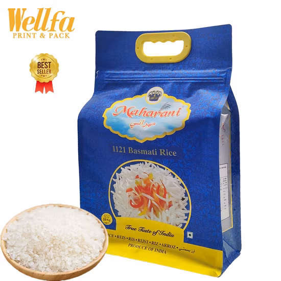 Heat Seal Square Bottom Plastic Biodegradable Zipper Bag with Food Packaging
