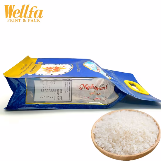 Heat Seal Square Bottom Plastic Biodegradable Zipper Bag with Food Packaging